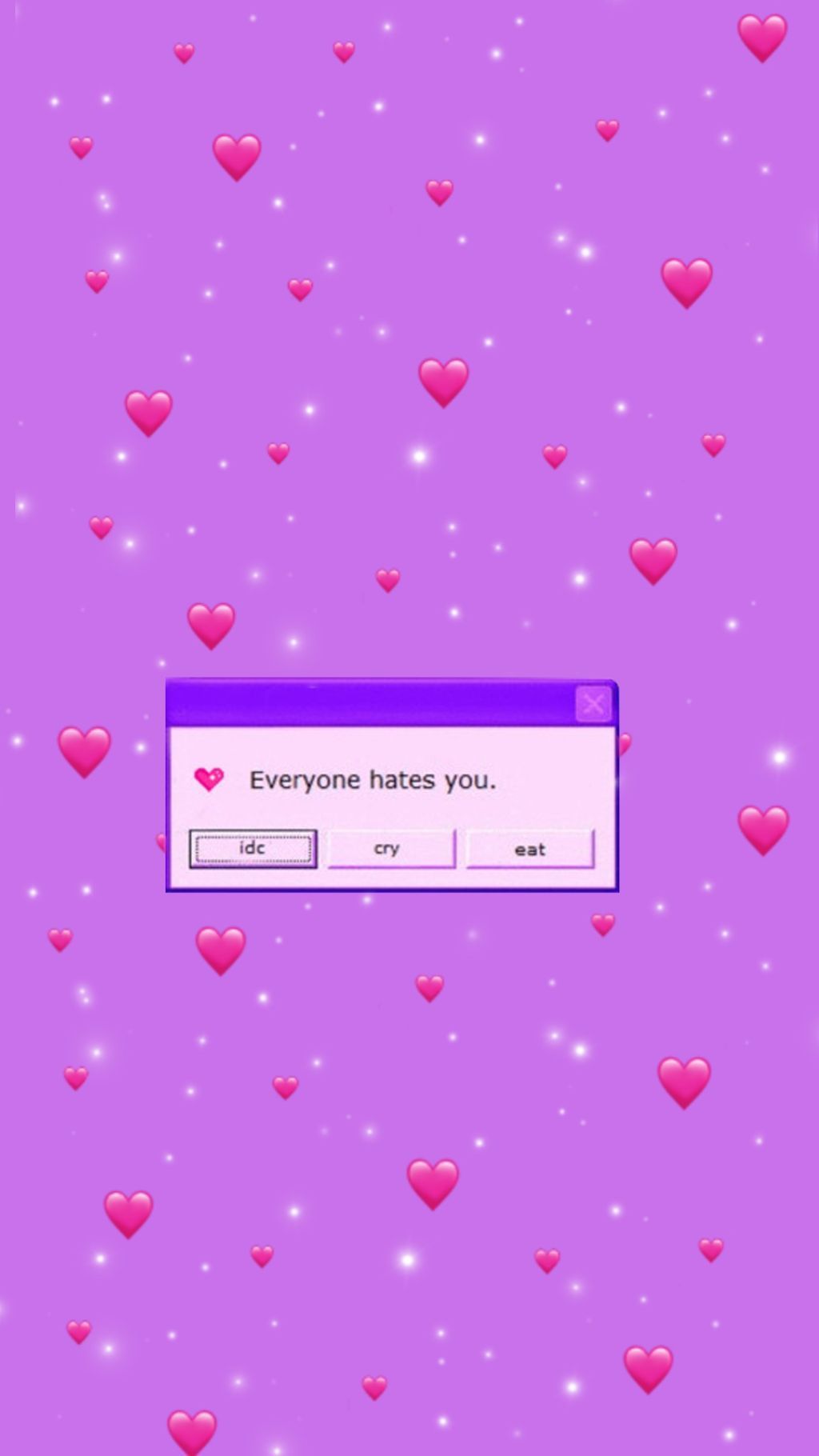 A computer screen with hearts on it - Cute, bisexual, cute purple, pretty