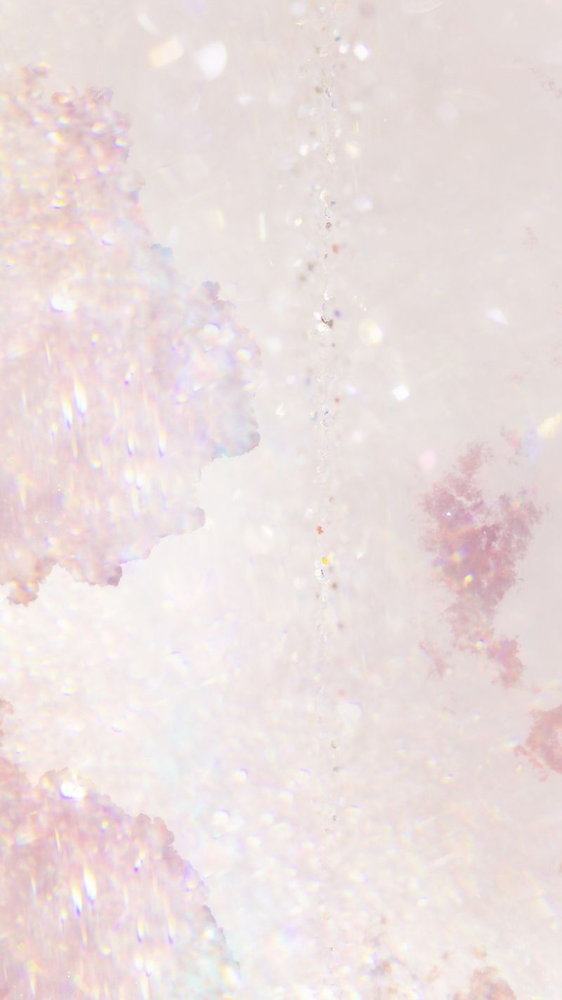 A white marble background with pink and purple glitter. - Glitter, pink phone, pink, iridescent