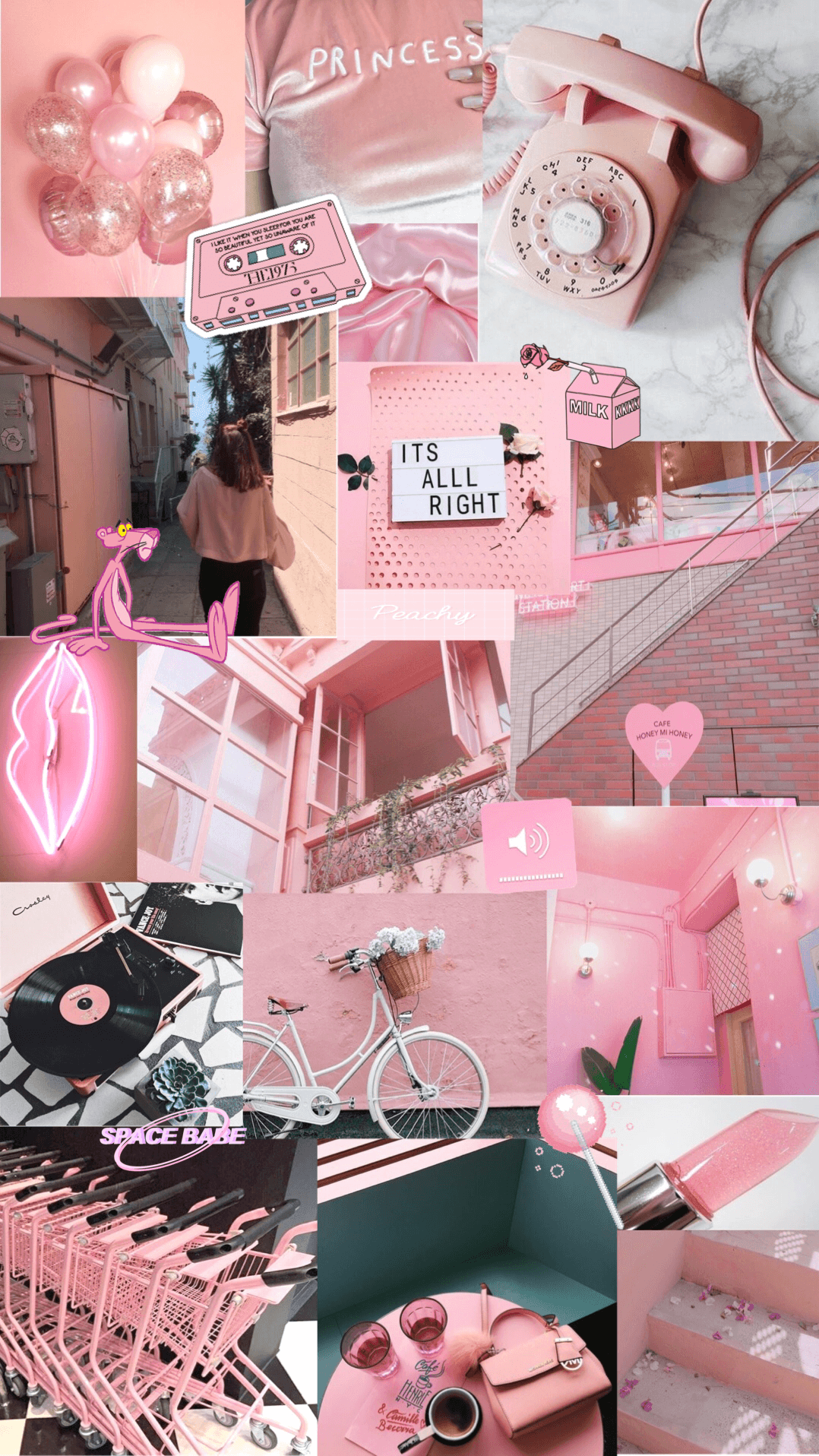 Pink Aesthetic Collage Wallpaper