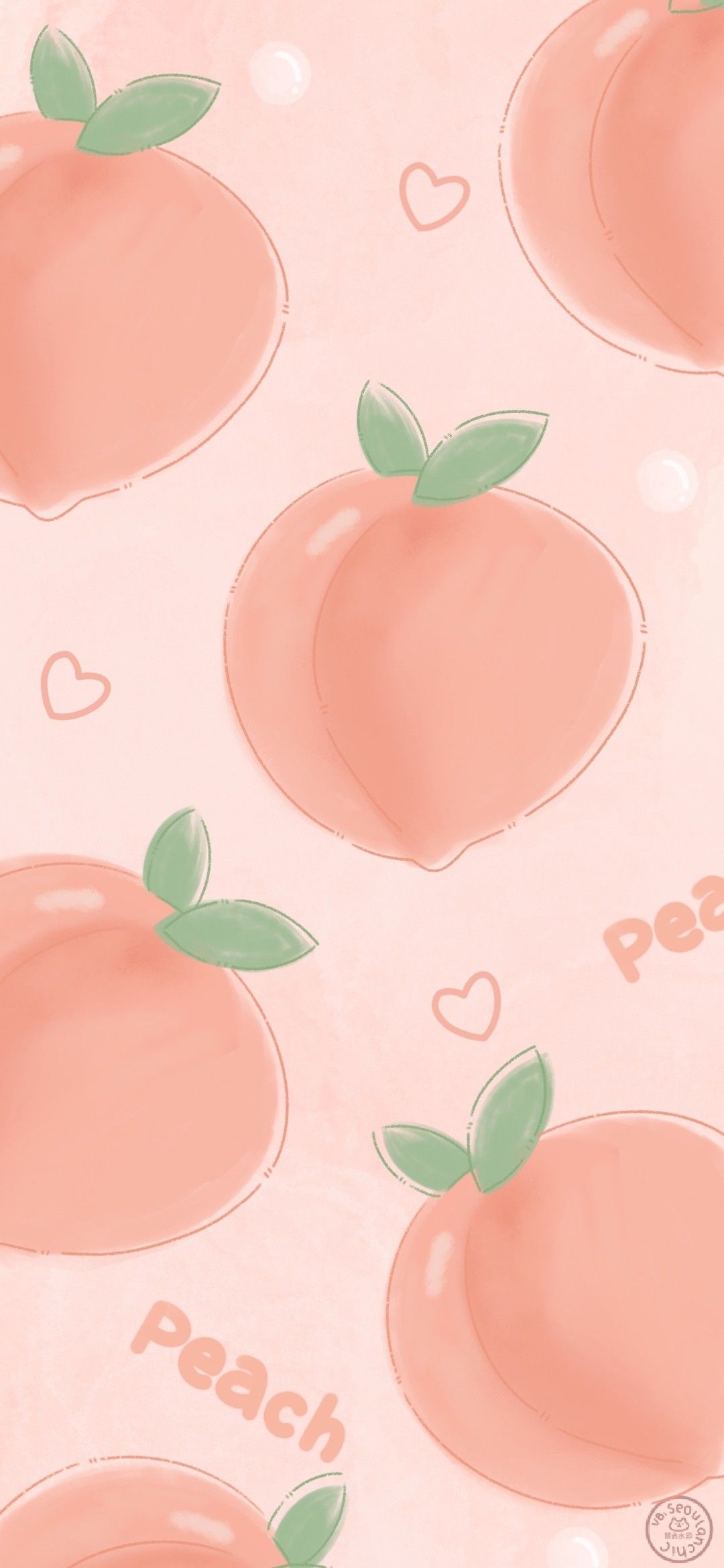 Peach background wallpaper for your phone - Cute, peach, fruit