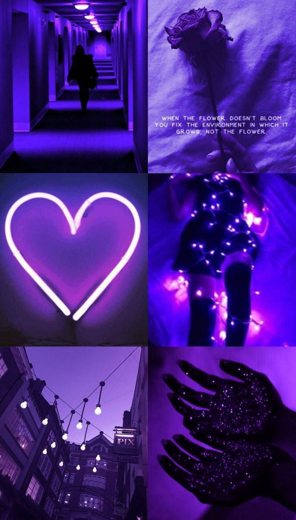 Download Collage For Purple Aesthetic iPhone Theme Wallpaper