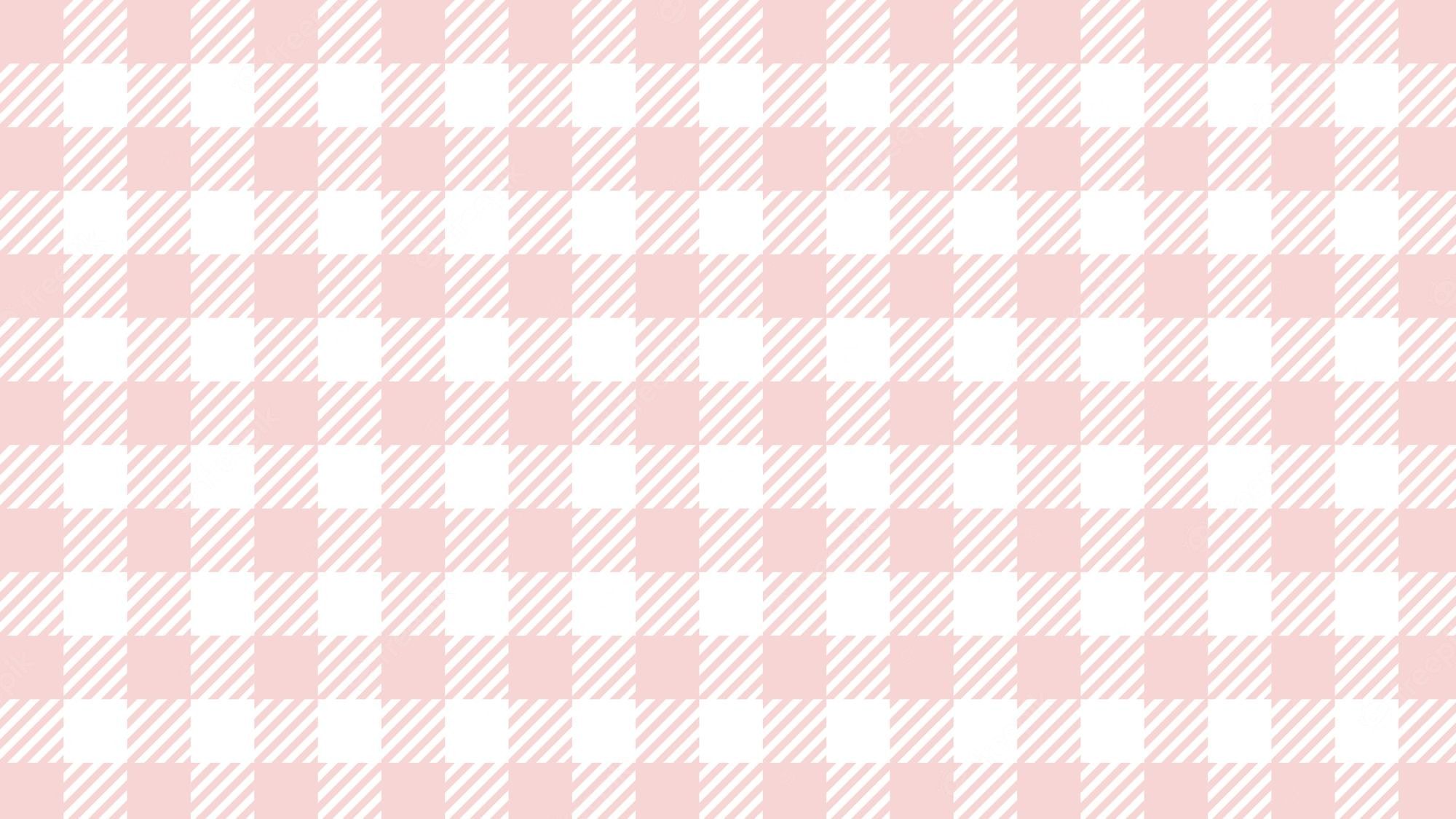 Premium Vector. Aesthetic soft pastel pink tartan gingham plaid checkers pattern wallpaper illustration perfect for banner wallpaper backdrop postcard background for your design