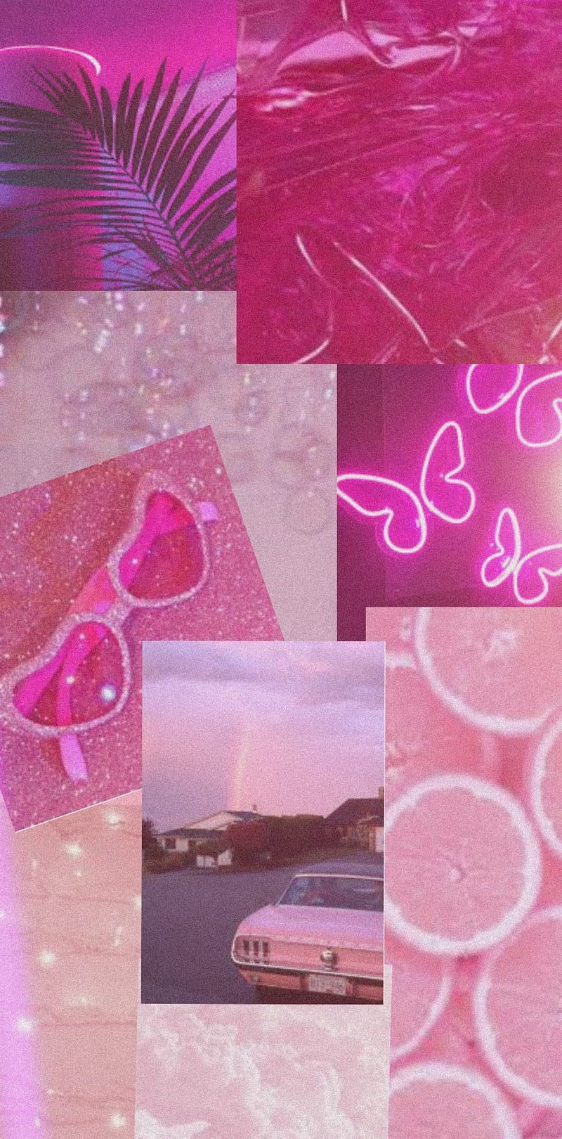 Pink Aesthetic, clouds, glasses, lemonade, neon, pink aesthetic, pink clouds, HD phone wallpaper