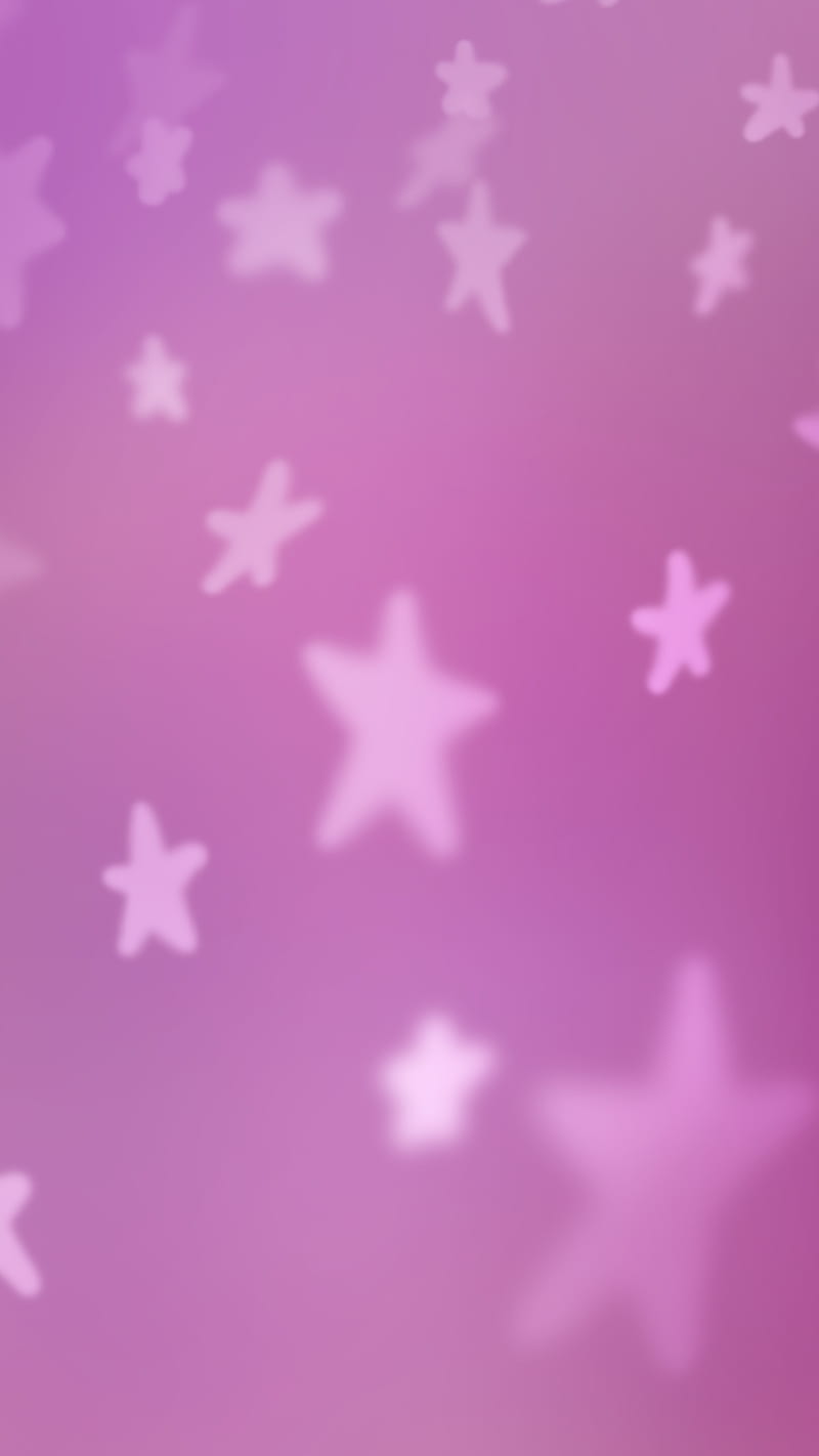 Pink Stars Bokeh, blurry, cute, feminine, girly, gradient, grainy, magenta, HD phone wallpaper