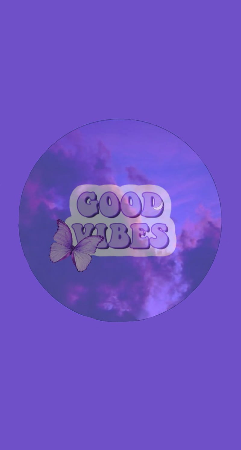 Good vibes, aesthetic, aesthetic purple, purple, HD phone wallpaper