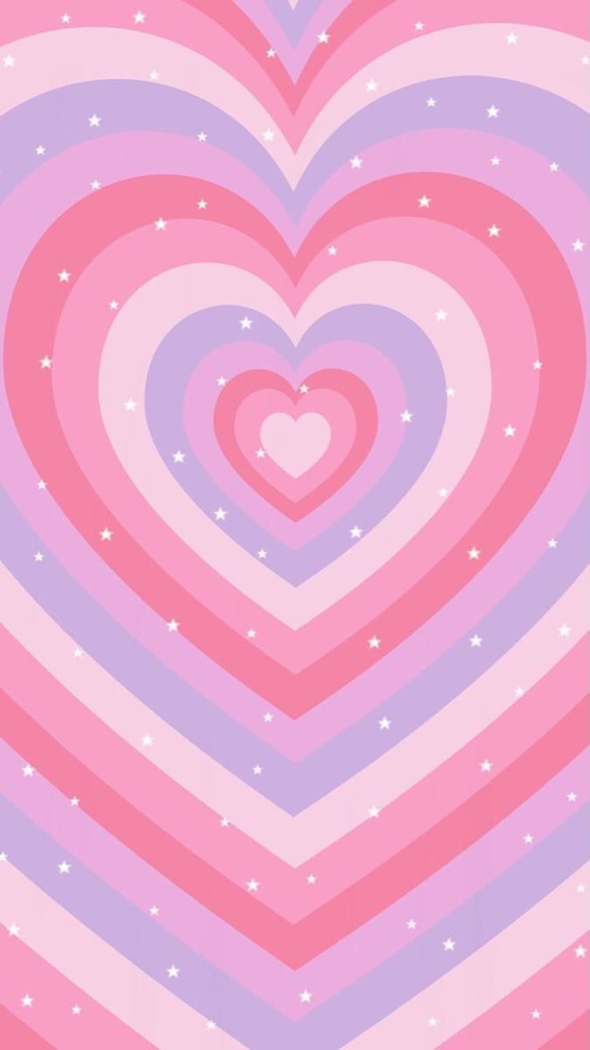 pink heart aesthetic HD wallpaper