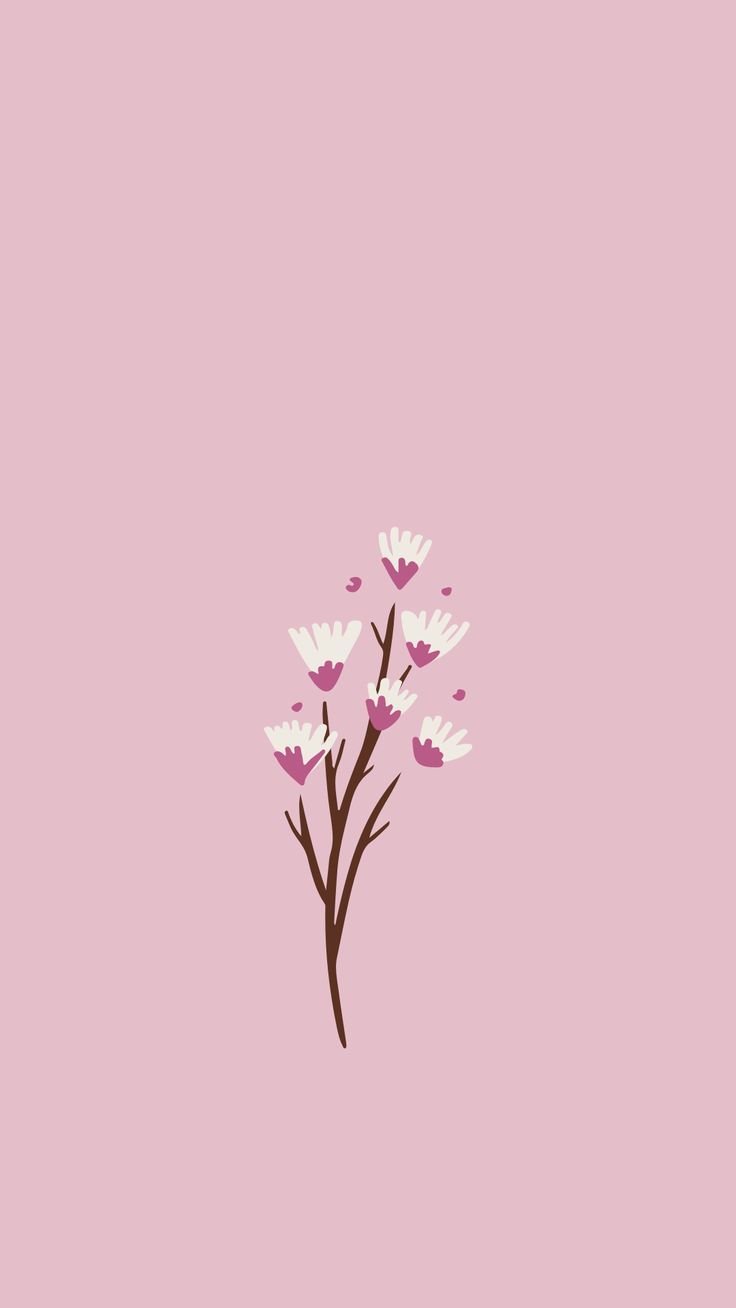 Pink Wildflowers Wallpaper. Phone wallpaper pink, Pink wallpaper design, Pink wallpaper background