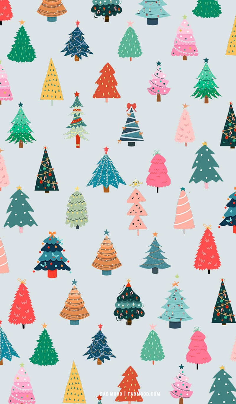 Christmas Aesthetic : Colourful Christmas Trees 1. Wedding Colours, HD phone wallpaper
