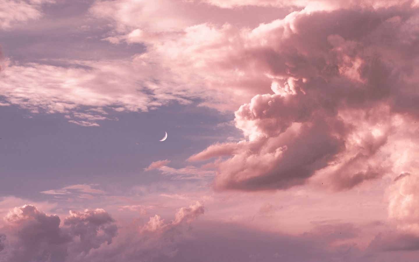 Download wallpaper 1440x900 moon, clouds, sky, height widescreen 16:10 HD background