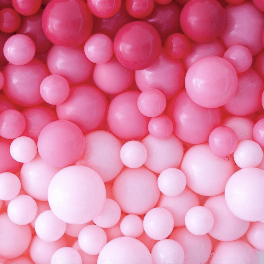A large pink and white balloon bouquet - Balloons, pink