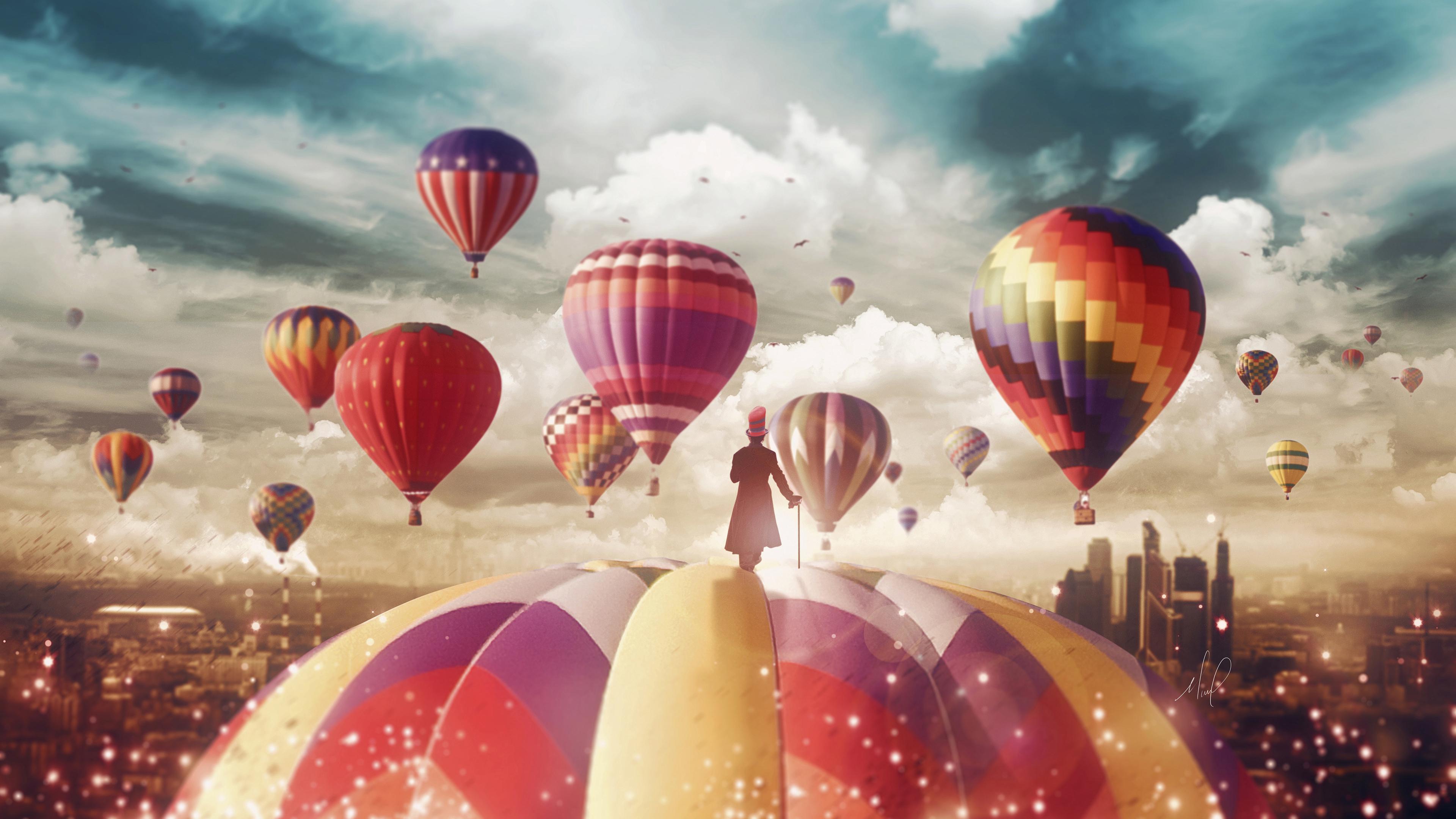 Balloons 4K wallpaper for your desktop or mobile screen free and easy to download