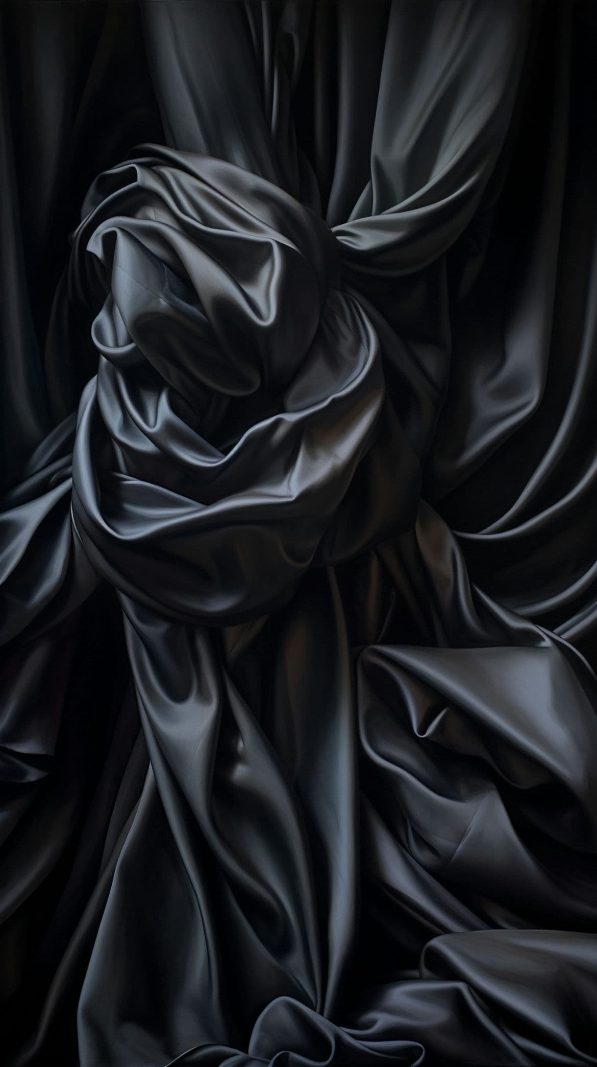 A crumpled piece of black silk - Beautiful, black, silk, black phone