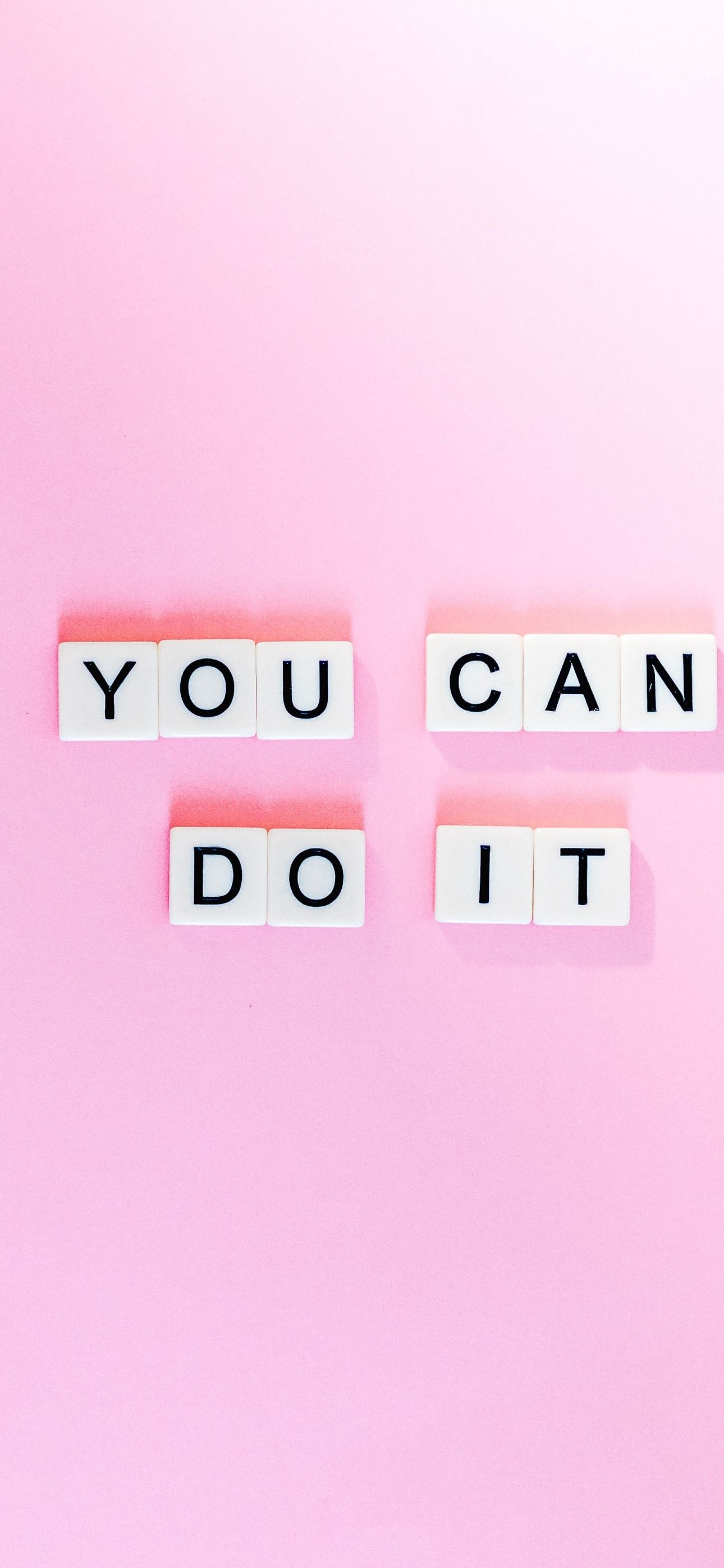 You can do it, motivational quote on pink background - Pink
