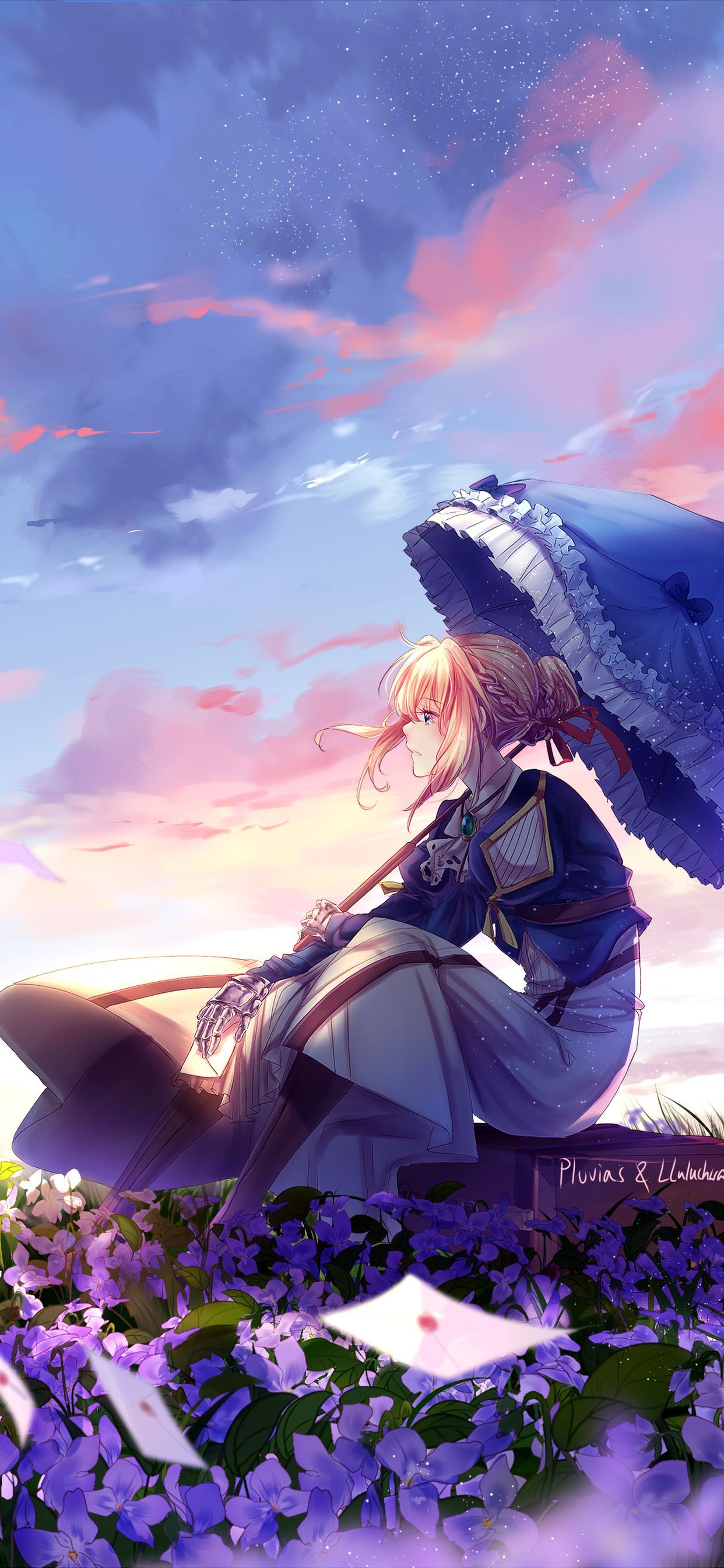 Anime Violet Evergarden Art iPhone XS MAX HD 4k Wallpaper, Image, Background, Photo and Picture