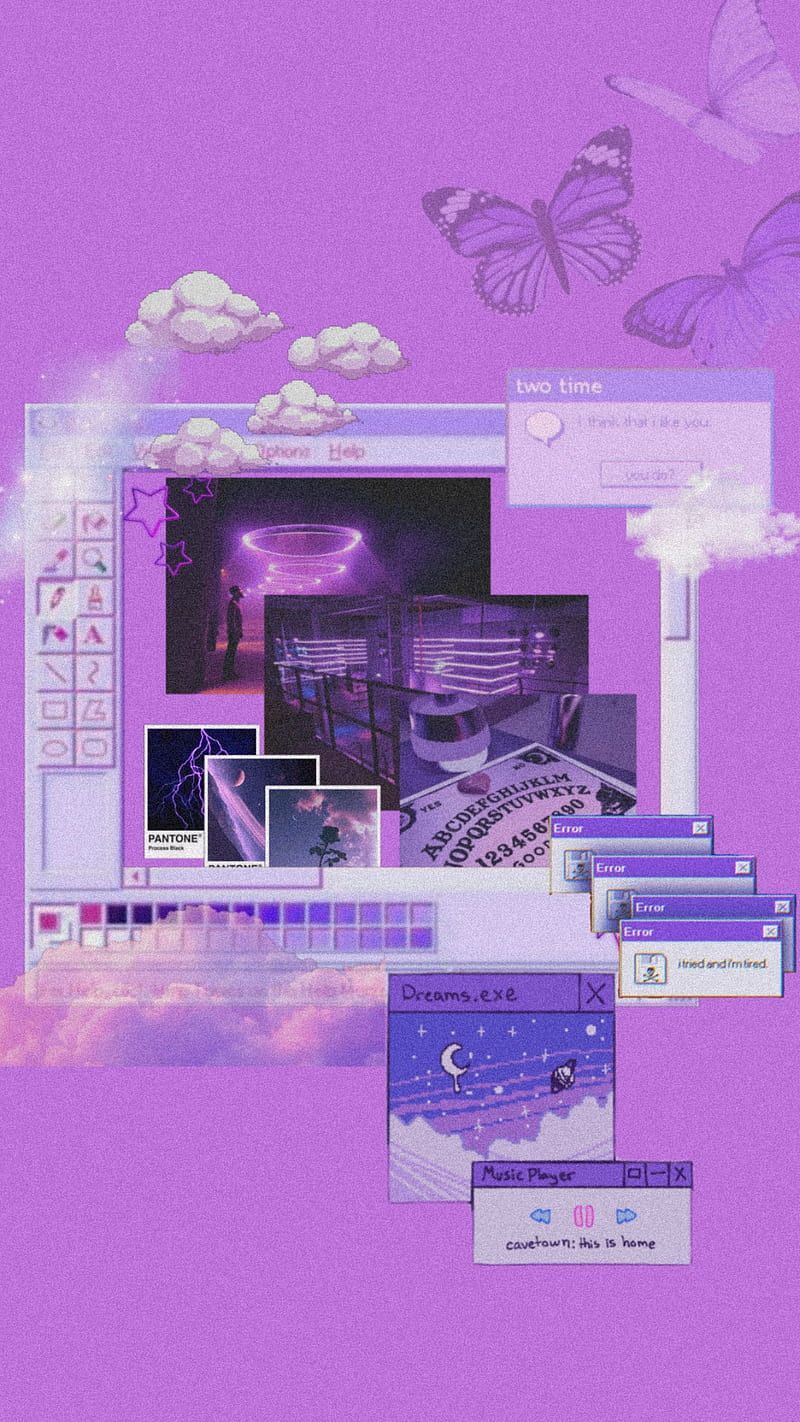 Purple aesthetic, aesthetic, cute, purple, violet, HD phone wallpaper