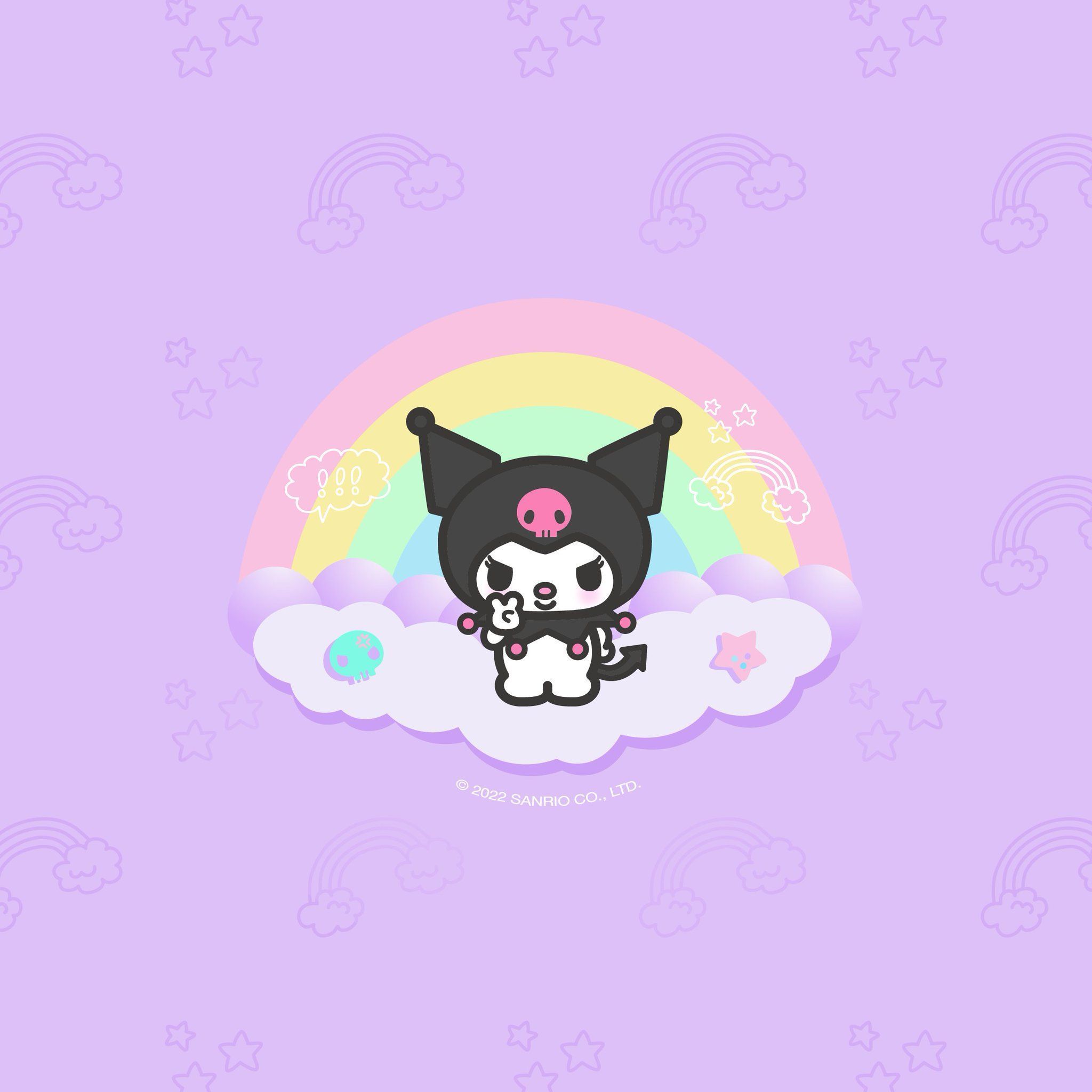 Take #Kuromi on the go with new background for your phone!