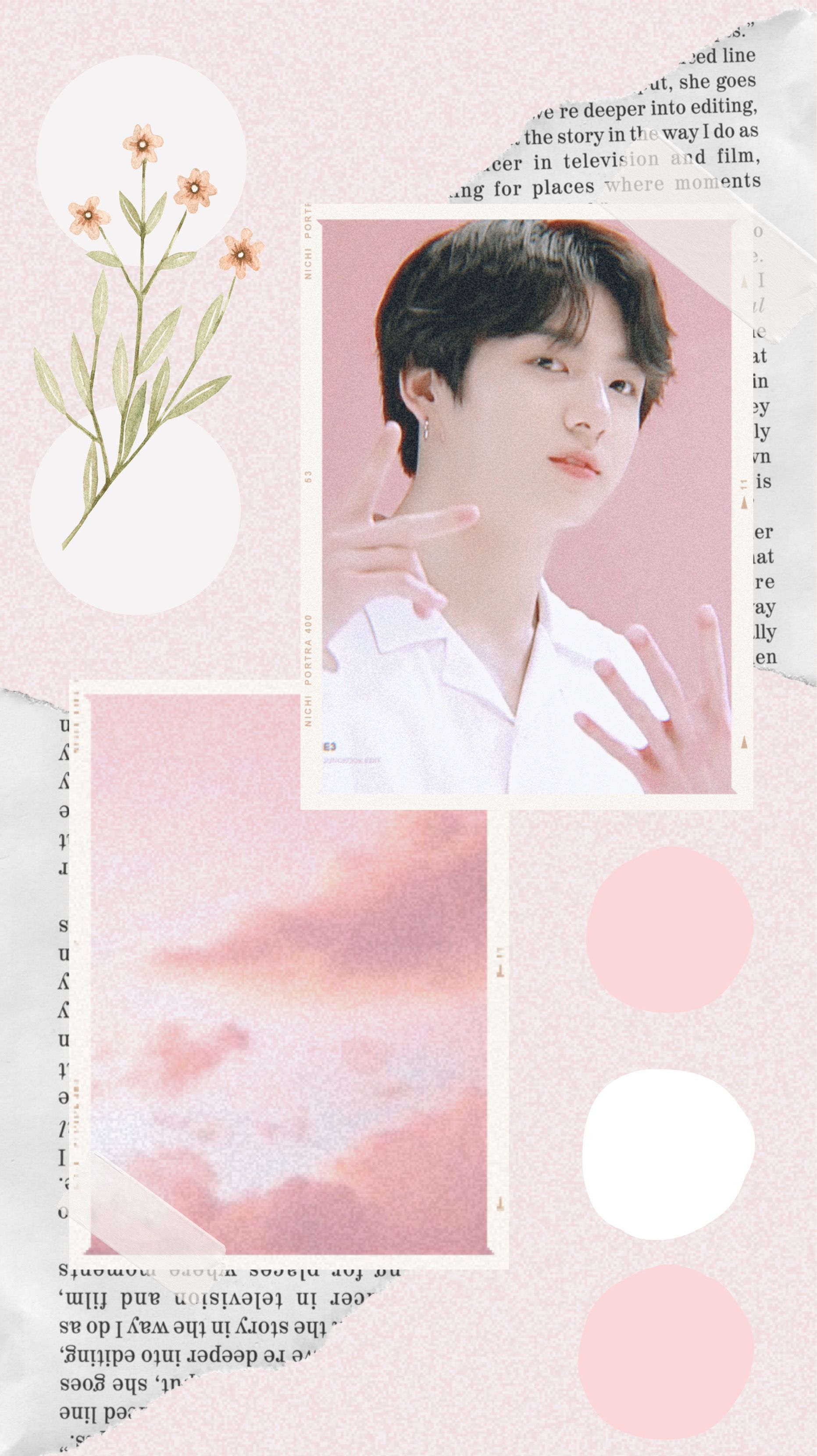 Wallpaper of Stray Kids Felix with a pink aesthetic - Jungkook, pink