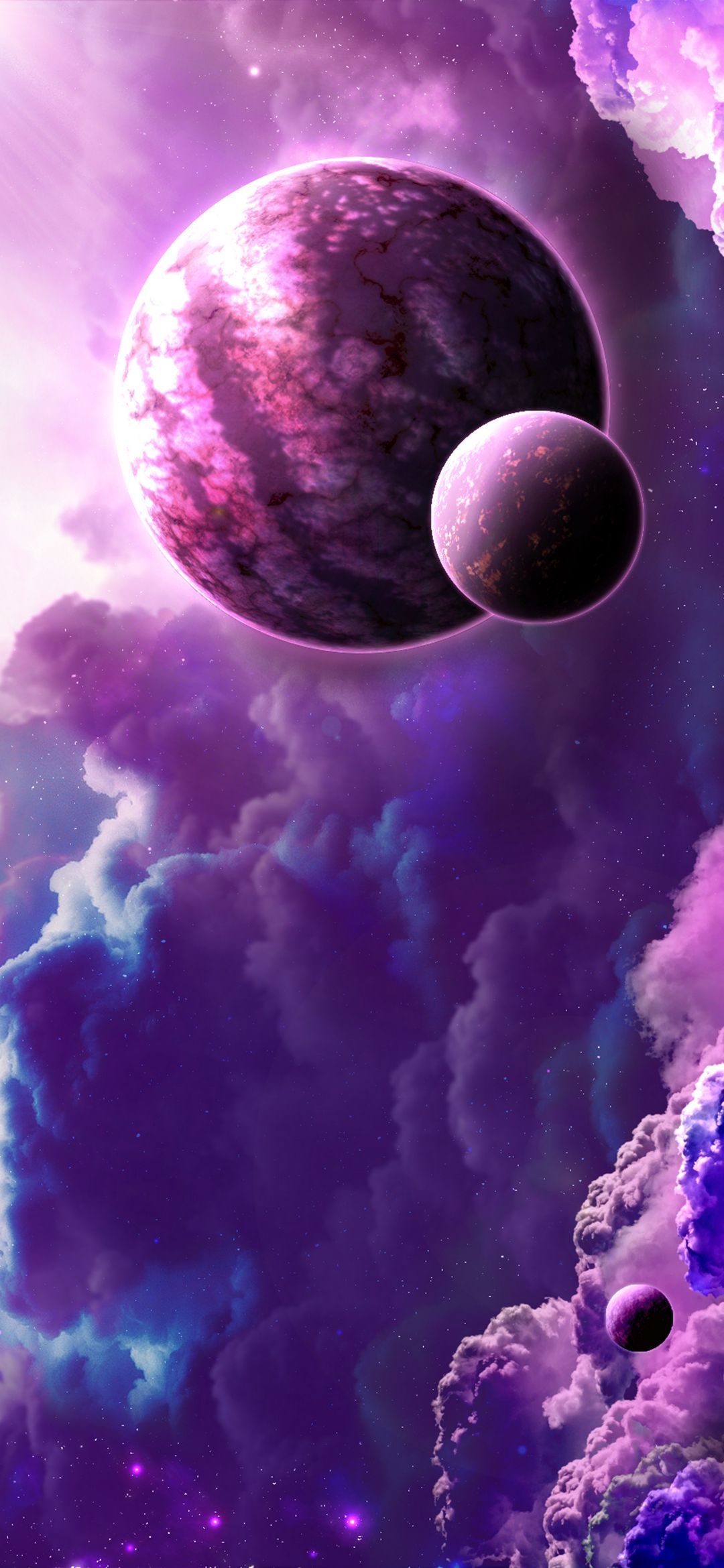Wallpaper Clouds Plnets Aesthetic, Planet, Universe, Star, Space, Background Free Image