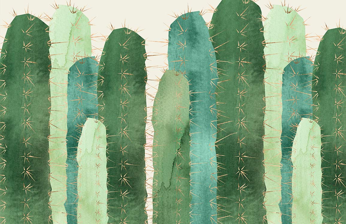 Green Large Cactus Mural Wallpaper. Ever Wallpaper UK