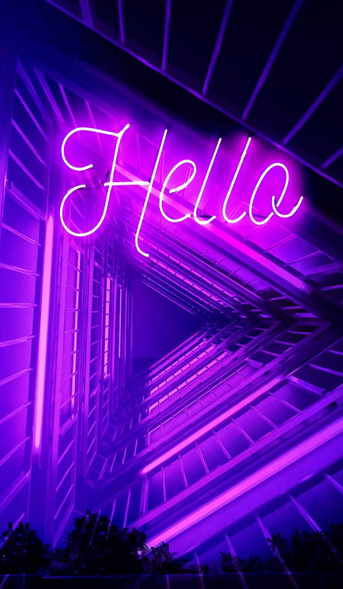 Download Hello Magenta LED Light Wallpaper