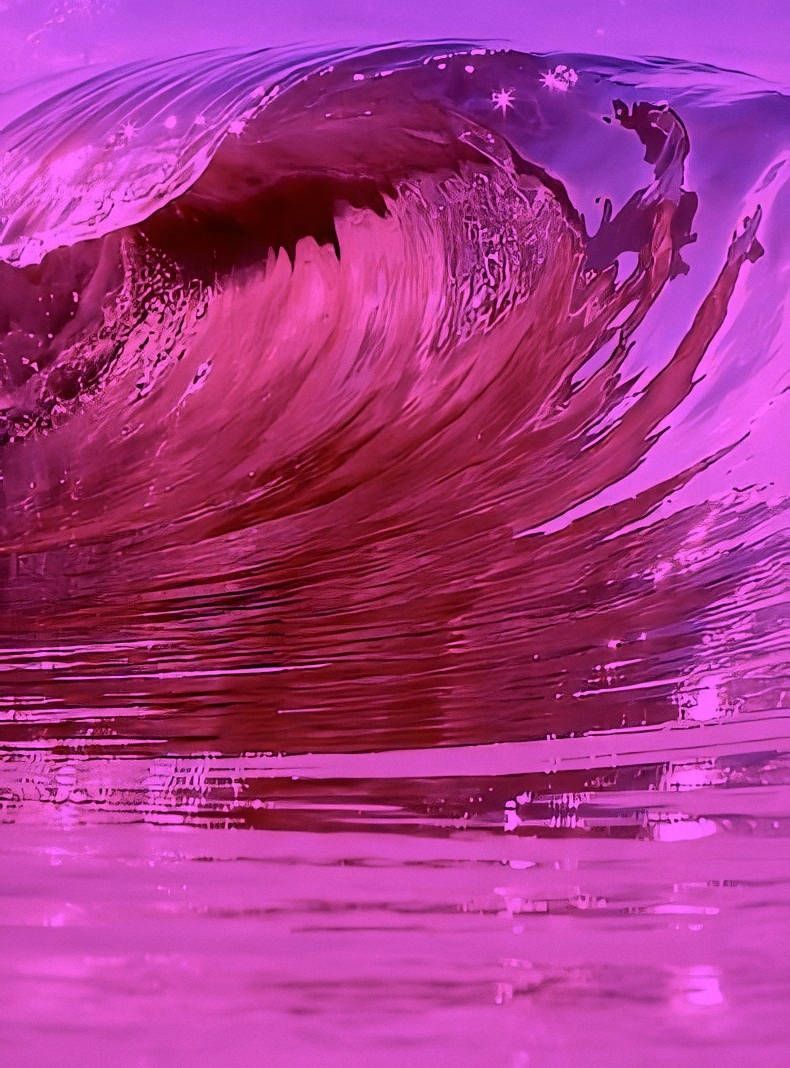 Download Hot Pink Aesthetic Waves Wallpaper