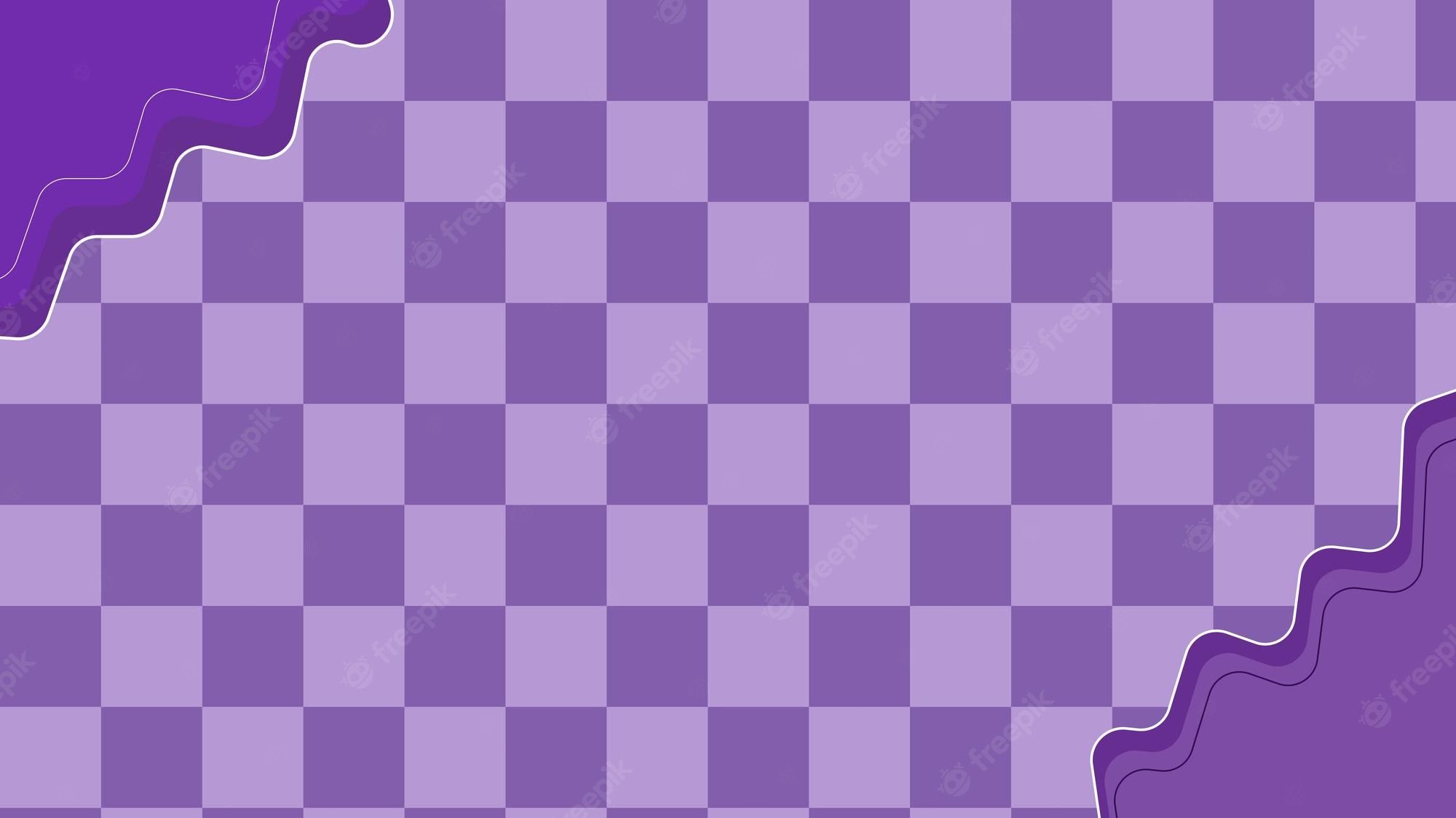 Premium Vector. Aesthetic cute purple violet checkers checkerboard gingham plaid tartan pattern background perfect for wallpaper backdrop postcard background
